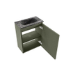 MONDIAZ TURE-DLUX meuble de toilettes 40 cm Army. Lavabo EDEN Lava position centrale. Sans trou de robinet. SW1103682