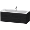 Duravit D-neo Meuble sous vasque 121x46.2x44cm 1 tiroir Chêne (zwart) mat SW640731