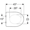 Geberit Renova closetzitting afneembaar met bevestiging van boven wit 0300444