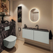 MONDIAZ TURE-DLUX Meuble de toilettes 120 cm Greey. Lavabo EDEN Lava position centrale. Avec 1 trou de robinet. SW1103803