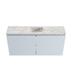 MONDIAZ TURE-DLUX Meuble toilette - 100cm - Clay - EDEN - vasque Glace - position centrale - sans trou de robinet SW1103201