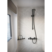 hansgrohe Ecostat Comfort opbouw douchethermostaat met glijstang en handdouche mat zwart - SHOWROOMMODEL SHOW25090