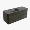 Mondiaz CIRO-DLUX Badkamermeubelset - 120x45x50cm - Solid surface wastafel Lava - 1 wasbak Links - zonder kraangaten - 2 lades - Shadow SW1532285