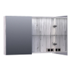 Saniclass Dual Spiegelkast - 100x70x15cm - 2 links- rechtsdraaiende spiegeldeur - MFC - Birch SW499515