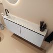 MONDIAZ TURE-DLUX meuble WC 120 cm Plata. EDEN lave-mains Opalo position gauche. Avec 1 trou de robinet. SW1104504
