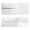 Clou Vale Lave-main 45x19x7cm trou de robinet perçable droite céramique Blanc brillant SW451465