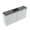 MONDIAZ TURE-DLUX meuble WC 100 cm Greey. Lavabo EDEN Lava position centrale. Sans trou de robinet. SW1103831