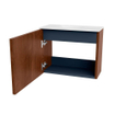 Mondiaz JOYA 50cm meuble de toilette - couleur Ruby - Vasque FAYE position Gauche Sans trou de robinet couleur Talc. SW1421700