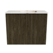 Mondiaz JOYA-DLUX 50cm toiletmeubel - kleur Shadow - Wastafel FAYE positie Rechts 1 kraangat kleur Frappe. SW1422652