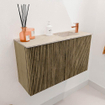 Mondiaz JOYA-DLUX 70cm meuble de salle de bains - couleur Dusk - Vasque FAYE position Droite 1 trou de robinet couleur Frappe. SW1423077