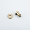 FugaFlow Eccelente Acces Ensemble de douche de pluie encastré - thermostatique - bras de plafond - barre coulissante - douche de tête 25cm - douchette ronde - flexible de douche lisse - Laiton brossé PVD (Or) SW1450497