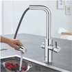 GROHE Blue Home Robinet de cuisine - bec L duo extractible - chrome SW236967