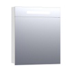 Saniclass 2.0 Spiegelkast - 60x70x15cm - verlichting geintegreerd - 1 rechtsdraaiende spiegeldeur - MDF - hoogglans wit SW6562