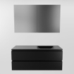 Mondiaz Aivy ensemble de meuble de salle de bains - 120x45x50cm - 0 trous de robinet - 1 vasque urban Solid surface - Droite - 2 tiroirs - Avec armoire de toilette - MDF Urban SW892247