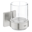 GROHE Start Cube Bekerhouder - 9.5x10.6x7.2cm - met glas - supersteel SW878332