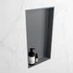 Mondiaz EASY Niche salle de bains - 59.5x8x29.5cm - à encastrer ou à monter - 1 compartiment - Plata | Plata SW1017043