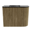 Mondiaz JOYA-DLUX Meuble de toilette 51,6cm - arrondi droit couleur Dusk - Vasque FAYE position Gauche Sans trou de robinet couleur Lava SW1423271