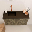 Mondiaz JOYA 70cm meuble de toilette - couleur Dusk - Vasque FAYE position Gauche Sans trou de robinet couleur Urban SW1421631