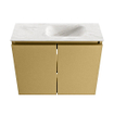 MONDIAZ TURE-DLUX 60cm toiletmeubel Oro. EDEN wastafel Ostra positie rechts. Met 1 kraangat. SW1104977