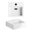 Clou Flush 1 lave-mains - 28x27x9cm - avec trou de robinet - avec bonde de vidage - céramique Blanc SW9324