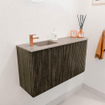 Mondiaz JOYA-DLUX 81.6cm toiletmeubel - ronding rechts kleur Shadow - Wastafel FAYE positie Links 1 kraangat kleur Saba. SW1425143