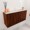 Mondiaz JOYA-DLUX 80cm toiletmeubel - kleur Ruby - Wastafel FAYE positie Rechts 1 kraangat kleur Ostra. SW1423798