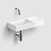 Clou Vale céramique lave-mains 45x19x7cm pré-percé trou de robinet à droite Blanc brillant SW451465