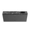 MONDIAZ TURE-DLUX Meuble de WC 120 cm Dark Grey. Lavabo EDEN Lava position à droite. Sans trou de robinet. SW1103784