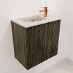 Mondiaz JOYA-DLUX 40cm toiletmeubel - kleur Shadow - Wastafel FAYE positie Links 1 kraangat kleur Nata. SW1424930