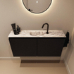 MONDIAZ TURE-DLUX Meuble toilette - 100cm - Urban - EDEN - vasque Glace - position centrale - 1 trou de robinet SW1103124