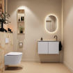 MONDIAZ TURE-DLUX Meuble toilette - 80cm - Cale - EDEN - vasque Frappe - position droite - 1 trou de robinet SW1102703