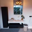 MONDIAZ ALAN - DLUX Ensemble de meubles de salle de bains - 110cm - meuble bas - Urban - 1 tiroir - lavabo suspendu - vasque à droite - 0 trous de robinet - Frappe SW804794