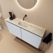 MONDIAZ TURE-DLUX Meuble toilette - 100cm - Clay - EDEN - vasque Ostra - position centrale - sans trou de robinet SW1104762