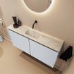 MONDIAZ TURE-DLUX Meuble WC 100 cm Clay. EDEN lavabo Ostra position milieu. Sans trou de robinet. SW1104762
