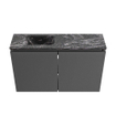 MONDIAZ TURE-DLUX Meuble de toilettes 80cm Dark Grey. EDEN lavabo Lava position gauche. Avec 1 trou de robinet. SW1103749