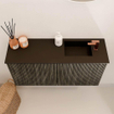 Mondiaz JOYA 80cm toiletmeubel - kleur Shadow - Wastafel FAYE positie Rechts 1 kraangat kleur Urban. SW1421516