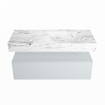 MONDIAZ ALAN - DLUX Ensemble de meuble de salle de bains - 110cm - meuble bas - Clay - 1 tiroir - lavabo suspendu - vasque à droite - 0 trous de robinet - Glace SW805985