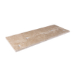 Saniclass Travertine plan sous vasque - 120x46cm - 2 trou de robinet - 2 découpes pour siphon - pierre naturelle marbrée SW1242432