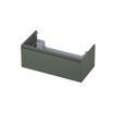 INK Wastafelonderkast - 90x45x35cm - 1 lade - greeploos - MDF lak - Mat beton groen SW416550