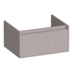 BRAUER Hope meuble sous-lavabo - 59x30x45.5cm - 1 tiroir softclose sans poignée - 1 découpe pour siphon - Timber Greige SW1198846