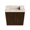 Mondiaz JOYA-DLUX 40cm toiletmeubel - kleur Walnut - Wastafel FAYE positie Midden Zonder kraangat kleur Nata. SW1424460