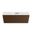 MONDIAZ TURE-DLUX Meuble toilette - 120cm - Rust - EDEN - vasque Ostra - position centrale - 1 trou de robinet SW1105069