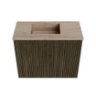 Mondiaz JOYA-DLUX 50cm toiletmeubel - kleur Shadow - Wastafel FAYE positie Links Zonder kraangat kleur Saba. SW1425099