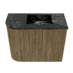 Mondiaz JOYA-DLUX 51.6cm toiletmeubel - ronding links kleur Dusk - Wastafel FAYE positie Rechts 1 kraangat kleur Lava. SW1423254
