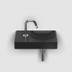 Clou Vale lave-mains en céramique 38x19x7cm trou de robinet à gauche Noir mat SW451468