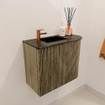 Mondiaz JOYA-DLUX 51.6cm toiletmeubel - ronding rechts kleur Dusk - Wastafel FAYE positie Links 1 kraangat kleur Lava. SW1423234