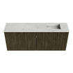 Mondiaz JOYA-DLUX 100cm meuble de salle de bains - couleur Shadow - Vasque FAYE position Droite 1 trou de robinet couleur Opalo. SW1422953