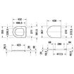Duravit ME by Starck WC-zitting 43.8x37.4x5.1cm compact Kunststof wit Glanzend 0293437