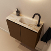 MONDIAZ TURE-DLUX Meuble toilette - 60cm - Rust - EDEN - vasque Frappe - position droite - 1 trou de robinet SW1102973