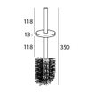 Tiger Pièce de rechange Brosse de toilette Inox poli série Boston et Safira SW877383